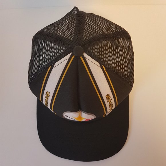 Vintage 1980s NFL Pittsburgh Steelers Hat NEW ERA DUPONT Licensed Trucker Hat - Picture 11 of 14